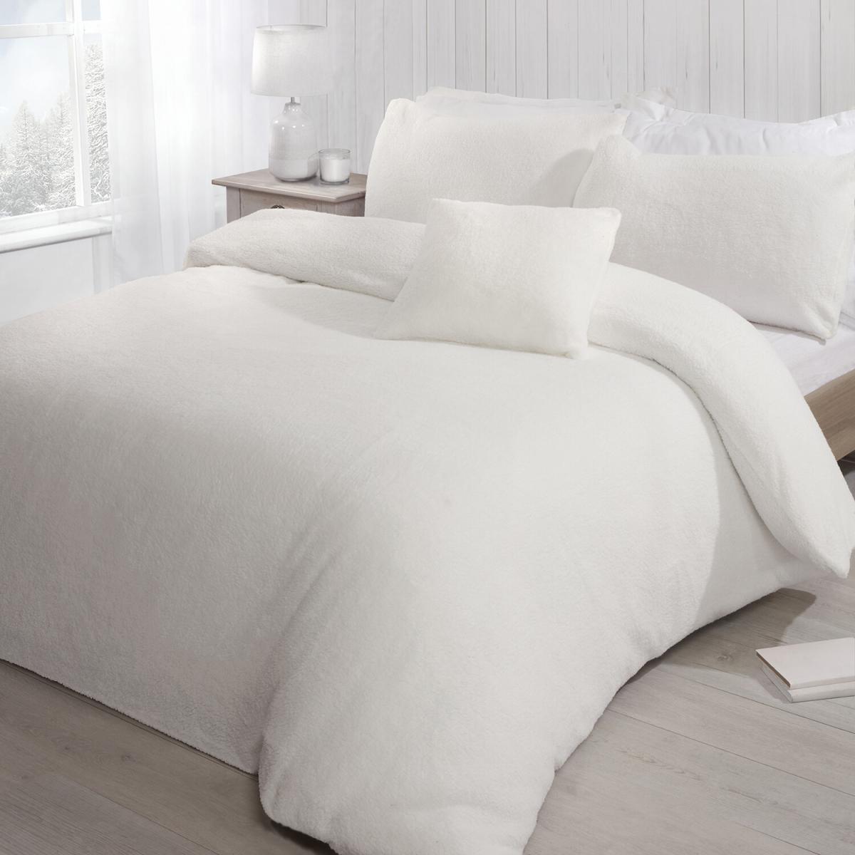 Teddy Fleece Duvet and Pillow Case Set - Charcoal / King – image 10