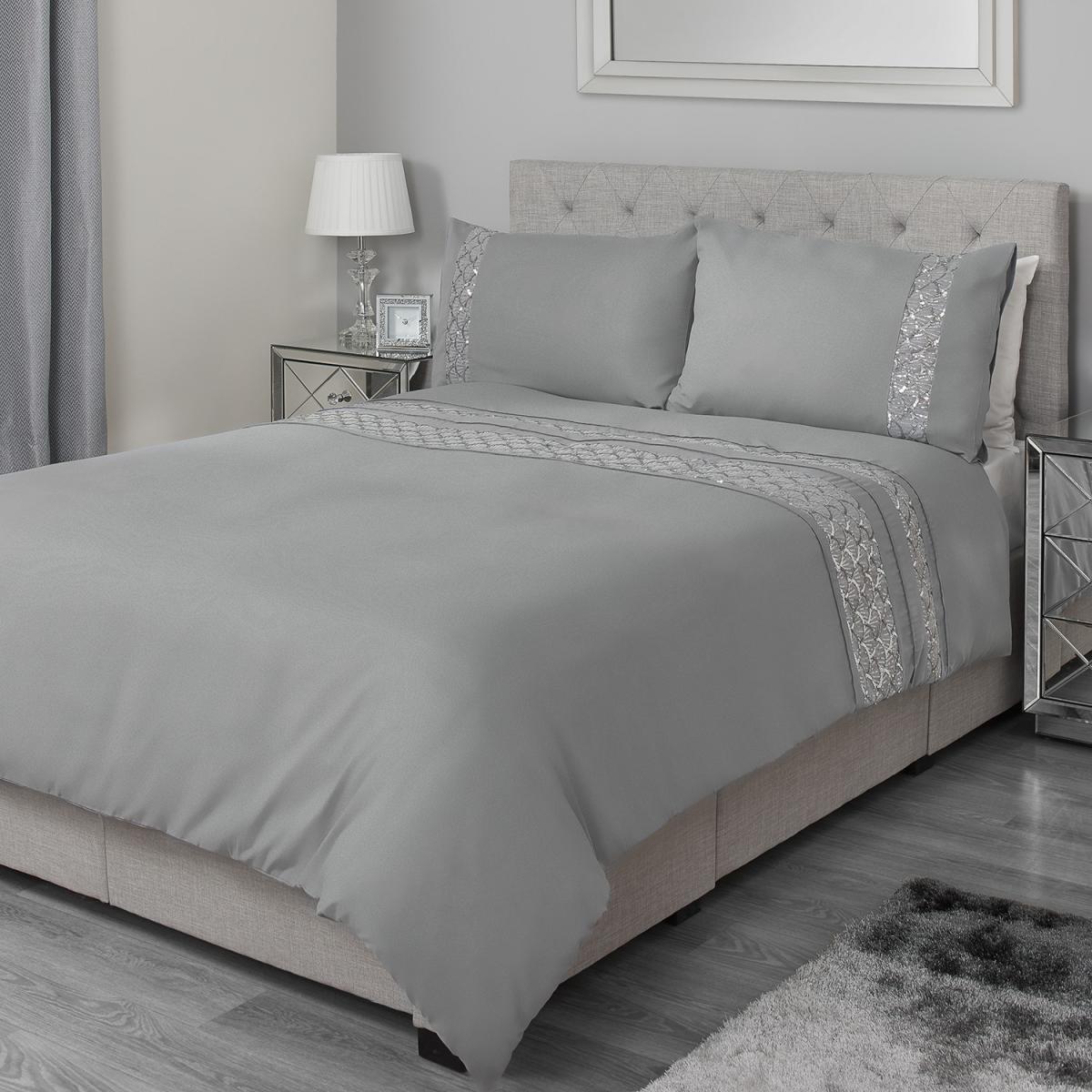 Art Deco Sequin Duvet Cover and Pillowcase Set - King – image 2