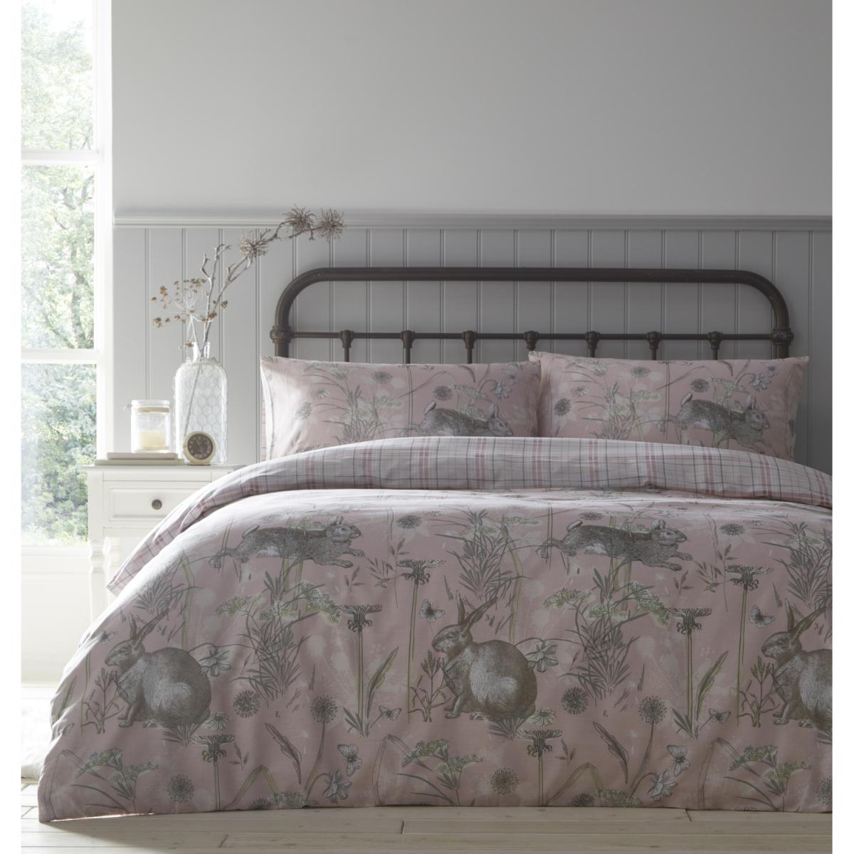 Rabbit Meadow Duvet And Pillowcase Set - Green / King – image 6