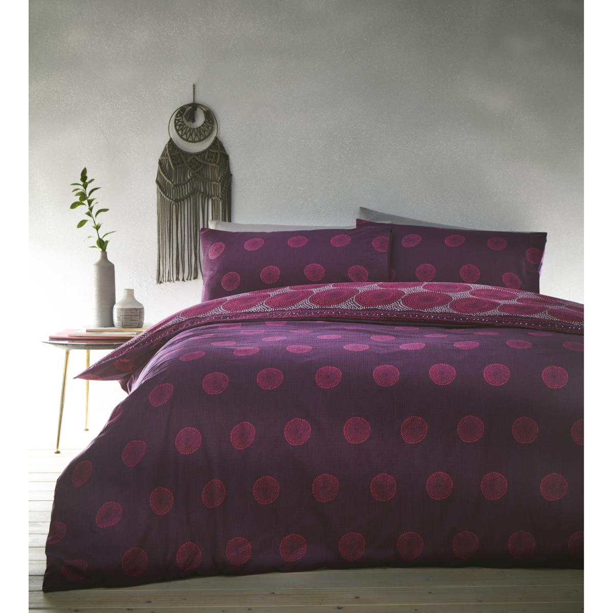 Joel Duvet And Pillowcase Set - Purple / King – image 2