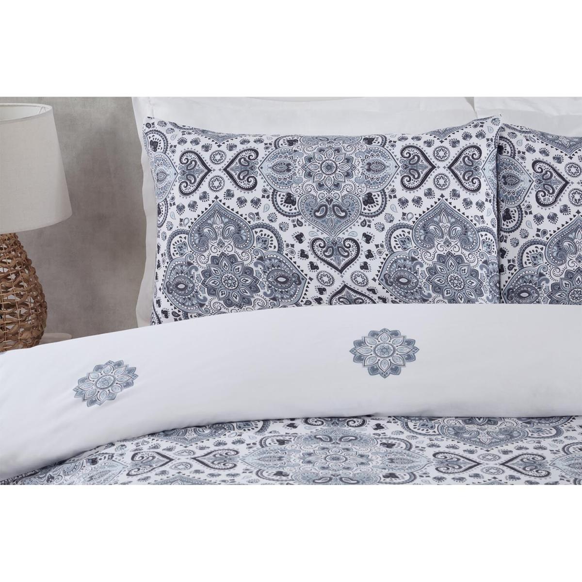 Nadia Block Paisley Print Duvet Cover and Pillowcase Set - King size – image 2