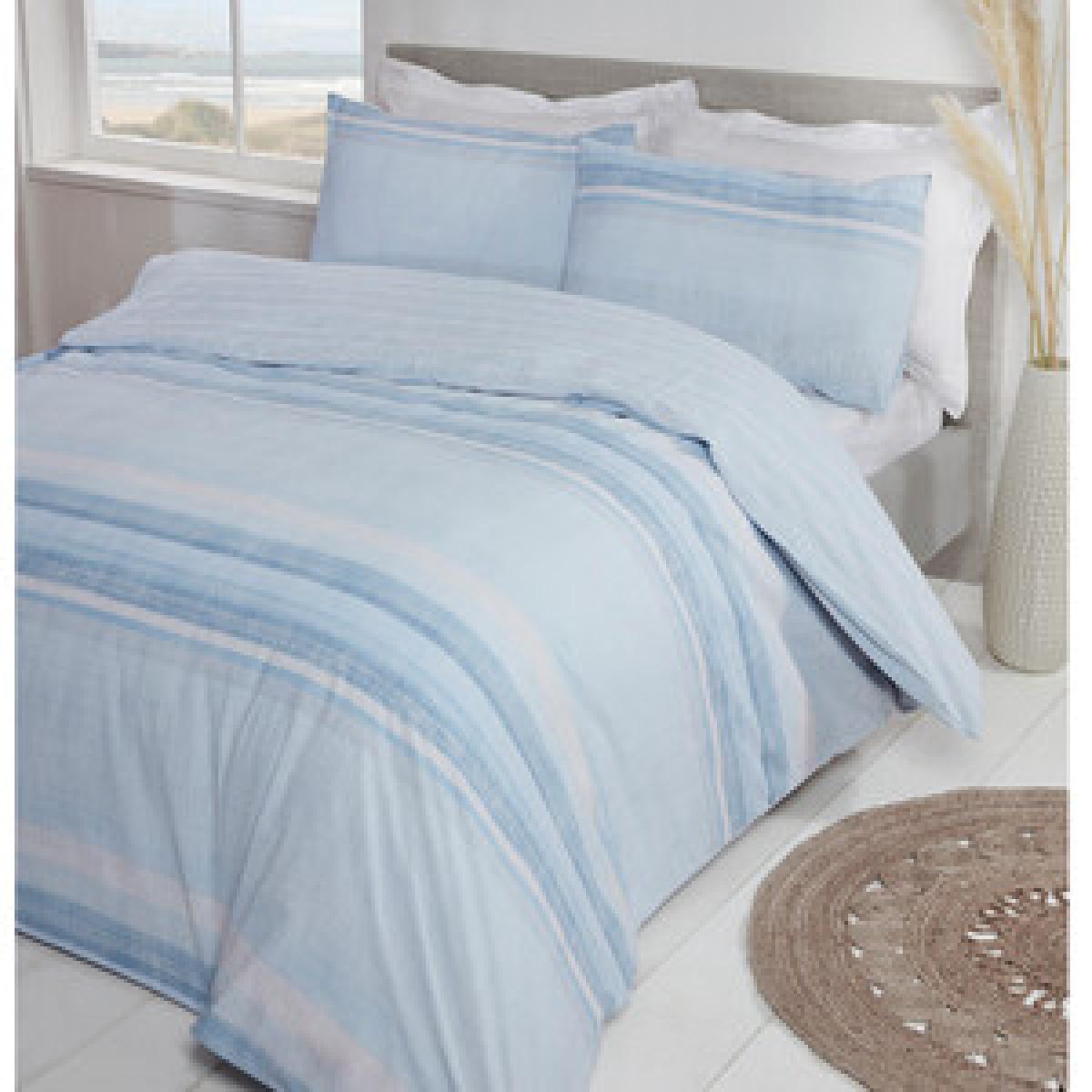 Ocean Stripe Duvet Cover and Pillowcase Set - King – image 8