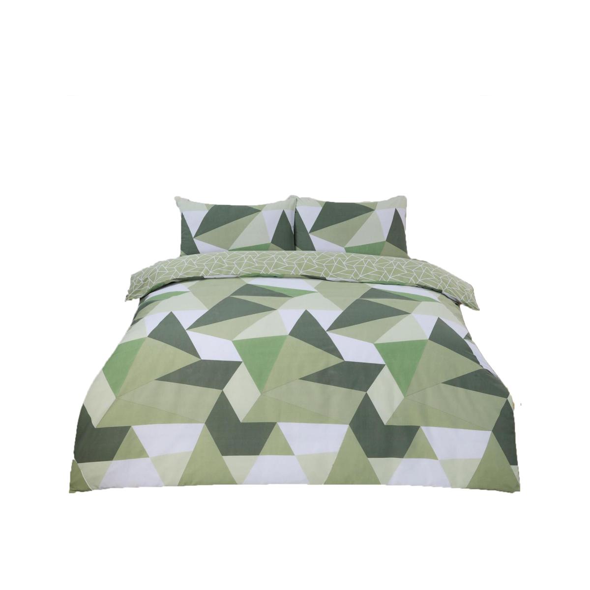 Dreamscene Shapes Geo Duvet Cover Bedding Set - Sage Green / King – image 1