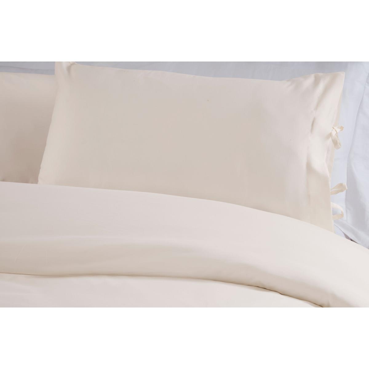 My Home Moda Tied Duvet Cover and Pillowcase Set - Natural / King size – image 2