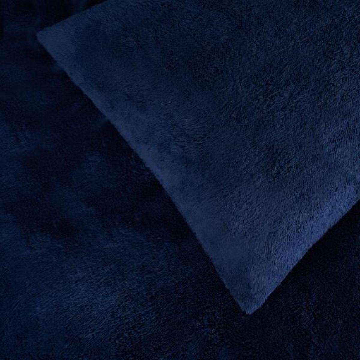 Brentfords Teddy Duvet Cover with Pillow Case Bedding Set - Blue / King