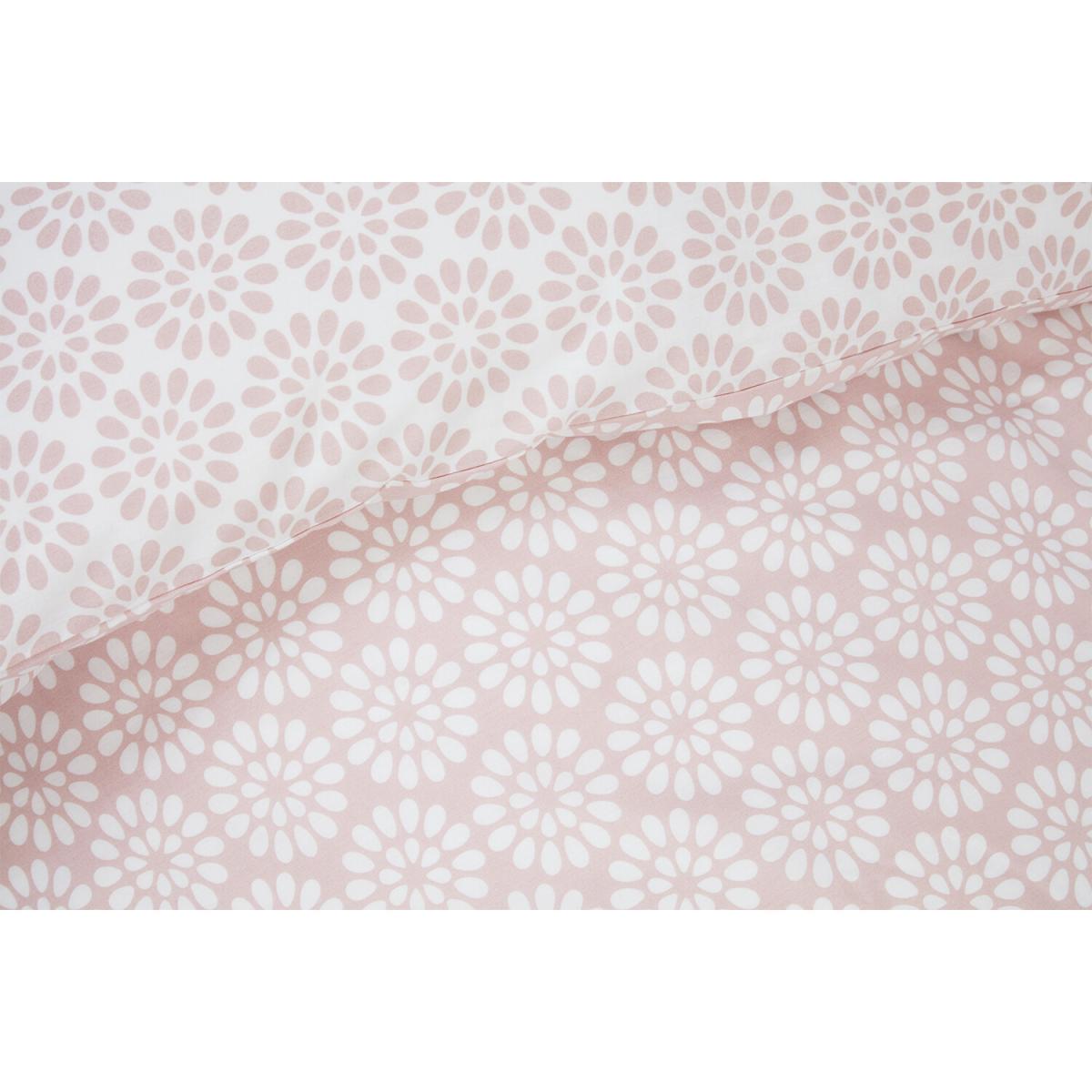 Geo Blossom Duvet Cover and Pillowcase Set - Blush / King – image 5