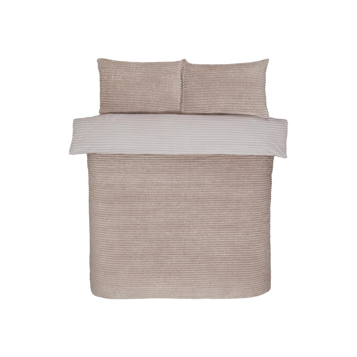 Sparkle Fleece Duvet Cover and Pillowcase Set - Blush / King – image 1