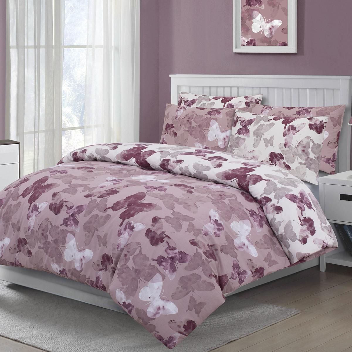 Mariposa Butterfly Duvet Cover and Pillowcase Set - Rose / King – image 2