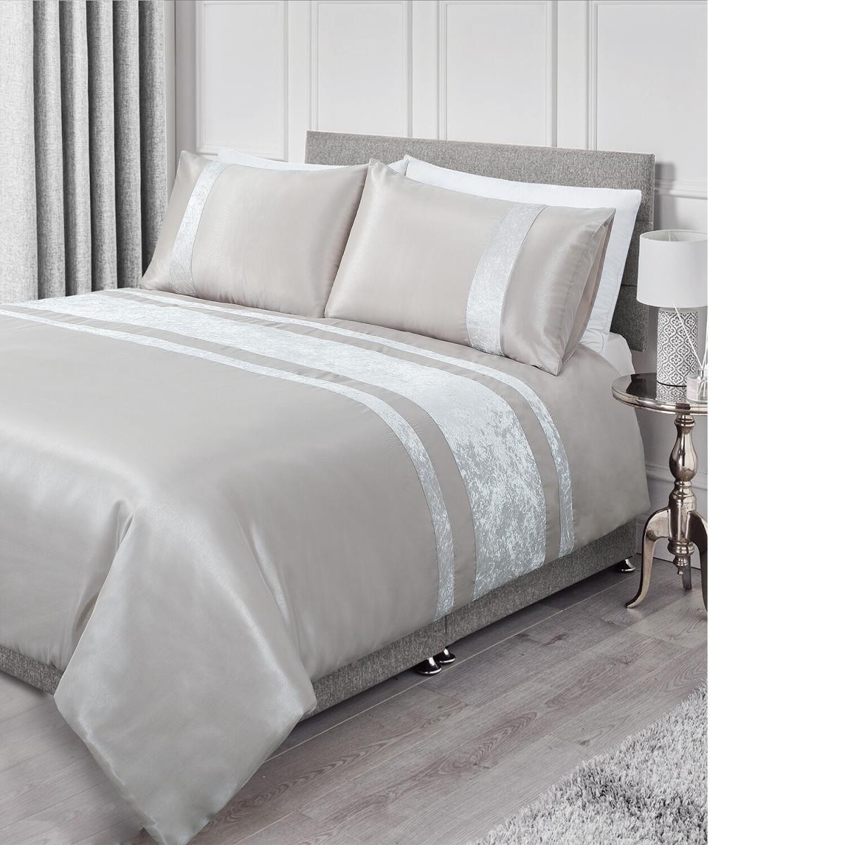 Velvet Panel Pillow Case and Duvet Set - Blush / King – image 7