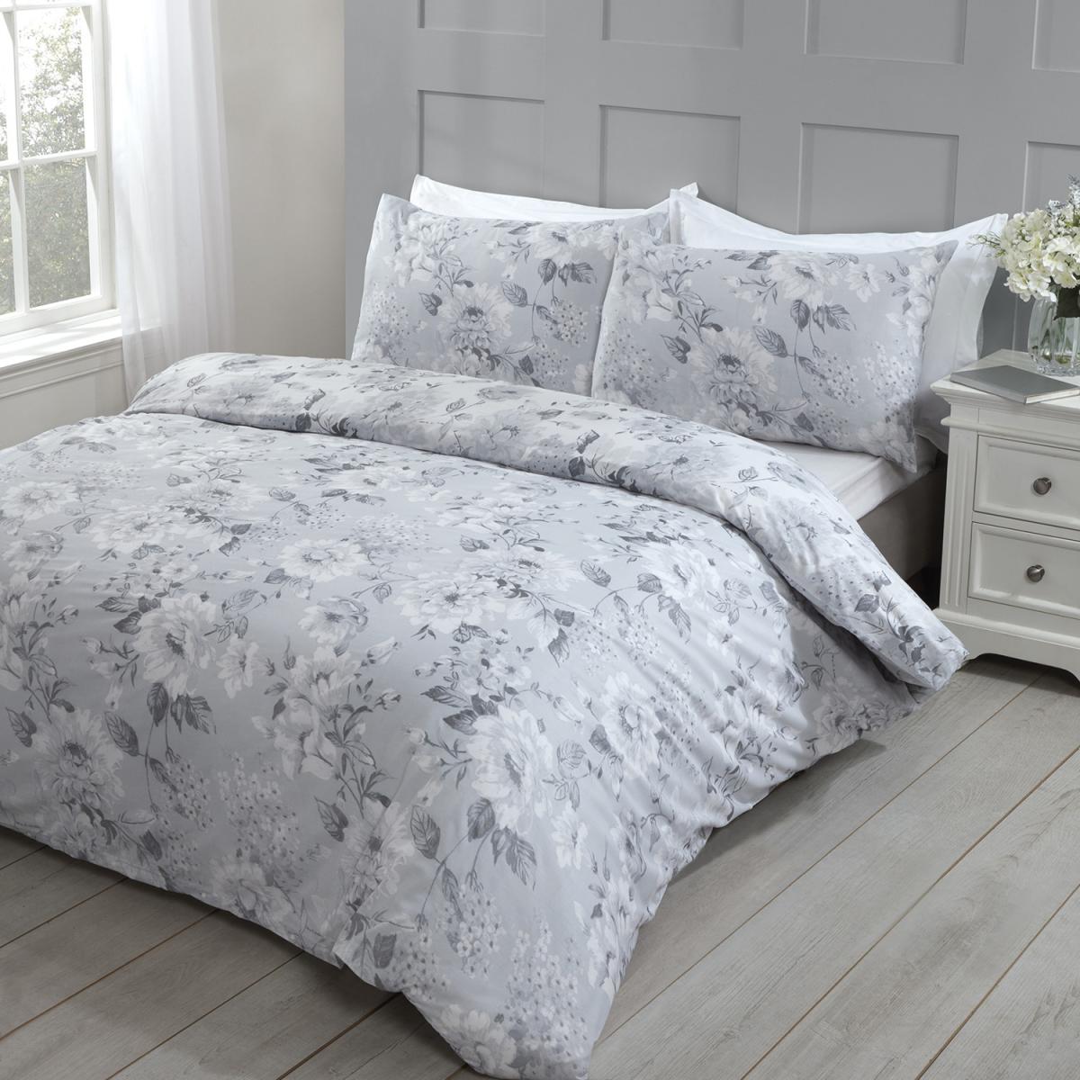Bella Duvet Cover and Pillowcase Set - Grey / King – image 2