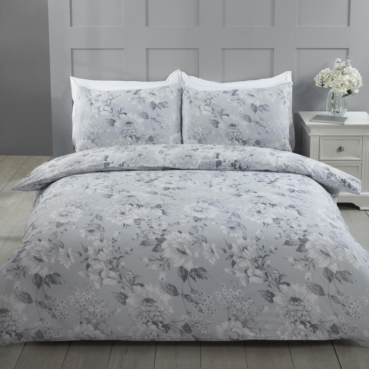 Bella Duvet Cover and Pillowcase Set - Grey / King – image 6