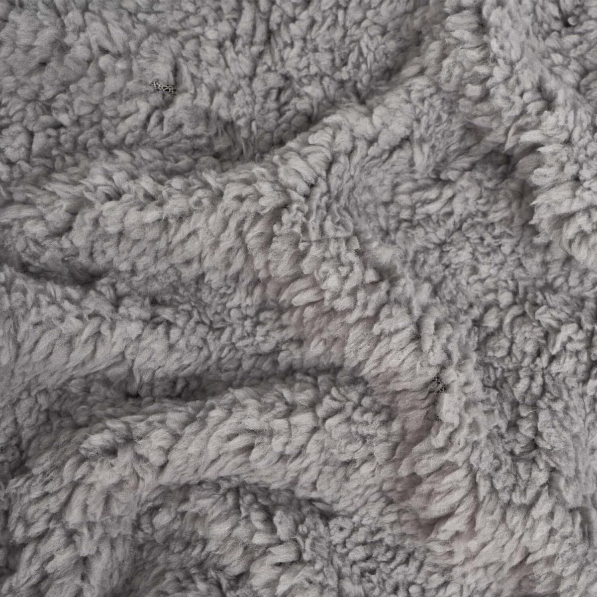 Brentfords Sherpa Fleece Reverse Duvet Cover Bedding Set - Grey / King – image 7