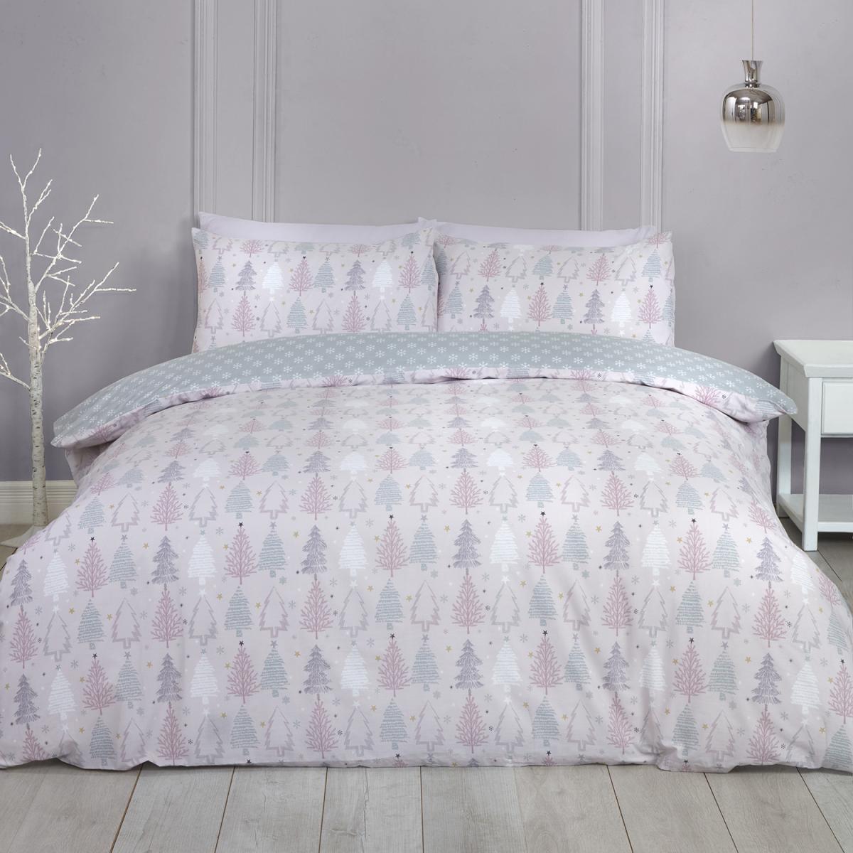 Sugar Forest Duvet Cover and Pillowcase Set - Blush / King – image 2
