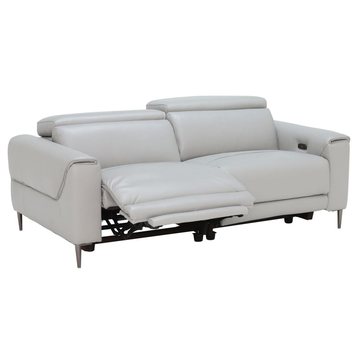 Bayswater 2 Seater Electric Recliner With Electric Headrest, Grey Leather | Barker & Stonehouse – image 5