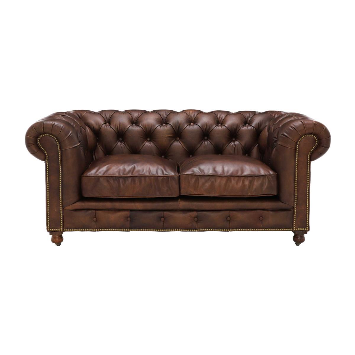 Asquith Leather 2 Seater Chesterfield Sofa – image 1
