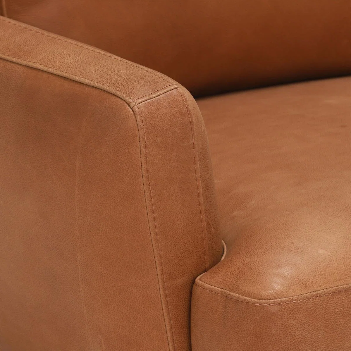 Pax Leather Love Seat, Brown | Barker & Stonehouse – image 3