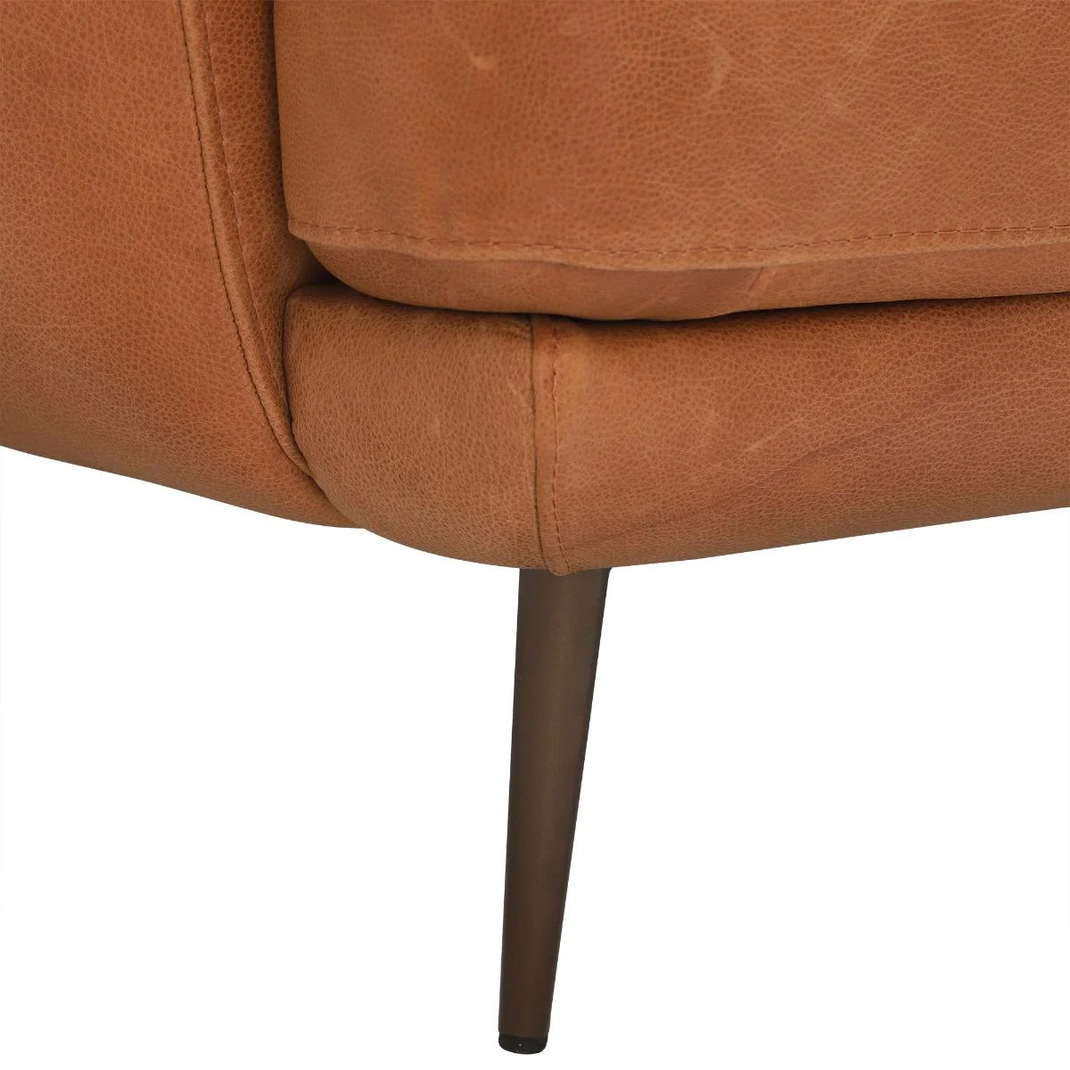 Pax Leather Love Seat, Brown | Barker & Stonehouse – image 4