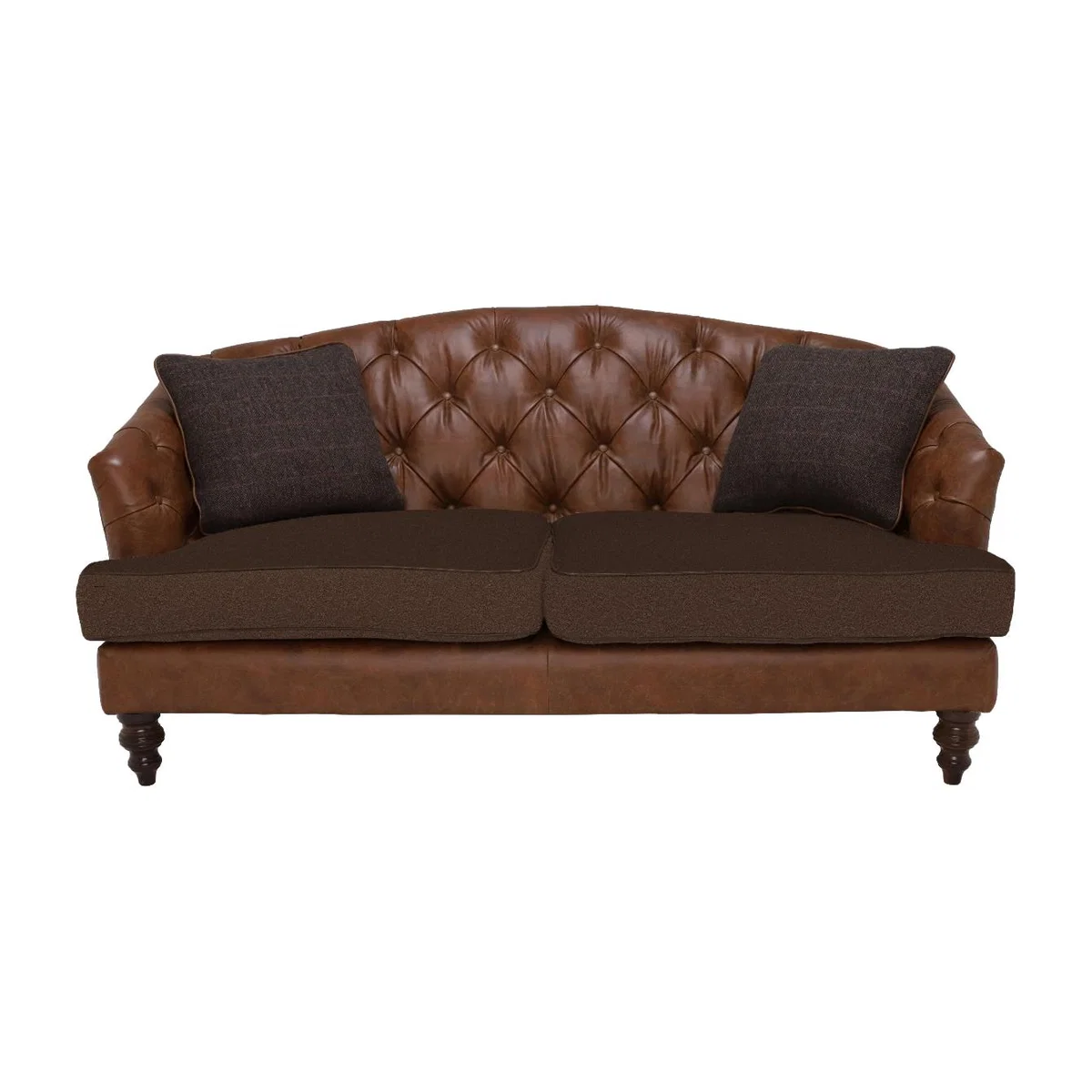 Tetrad Harris Tweed Dalmore Petit 2 Seater Sofa, Brown Fabric | Barker & Stonehouse – image 1