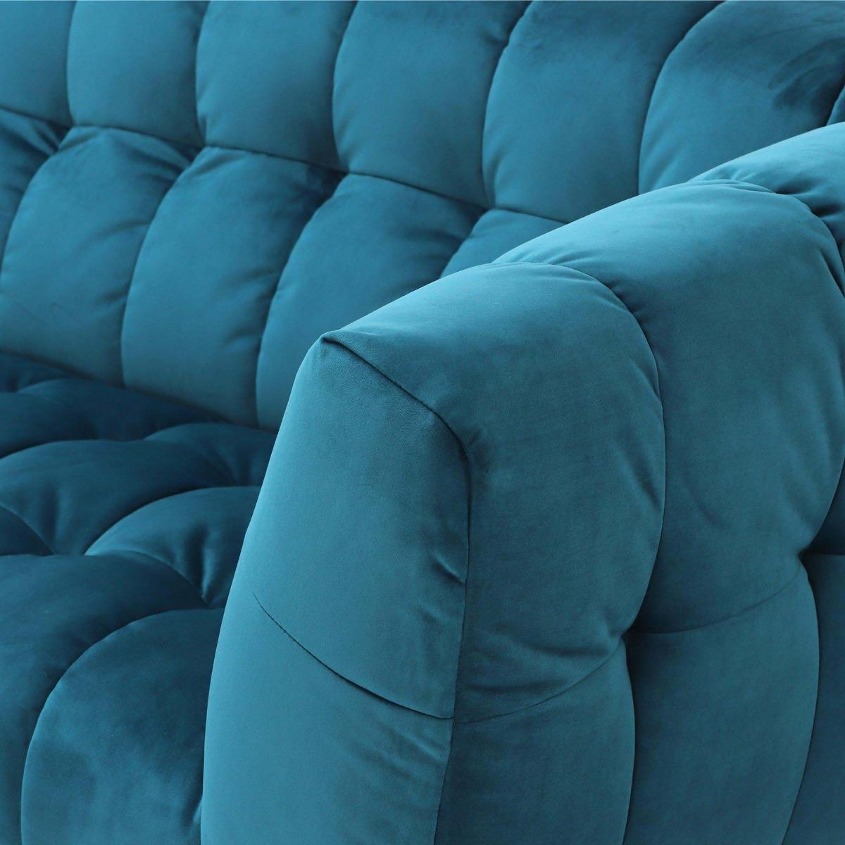 2 Seater Sofa  - Teal Velvet - W202 x D95 x H76cm - Barker and Stonehouse – image 2