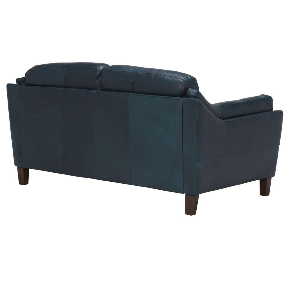 Luca Leather Love Seat, Blue | Barker & Stonehouse – image 5