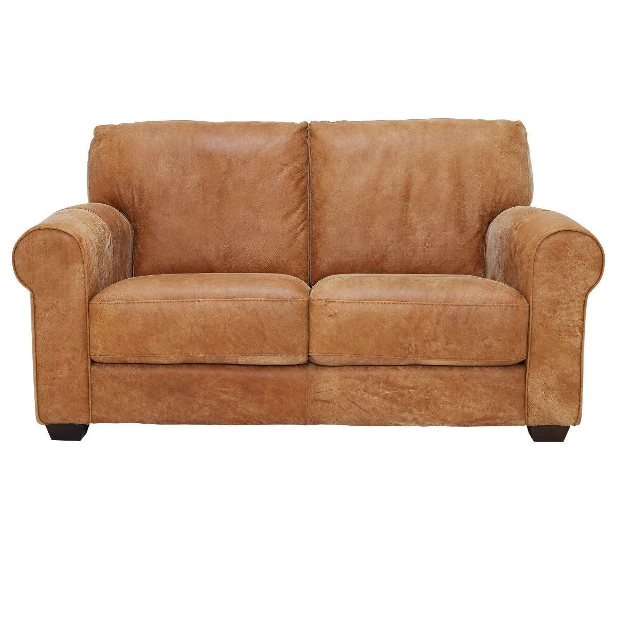 100% Leather 2 Seater Loveseat/Sofa - Light Brown - W163 x D101 x H84cm - New Houston by Barker & Stonehouse – image 2