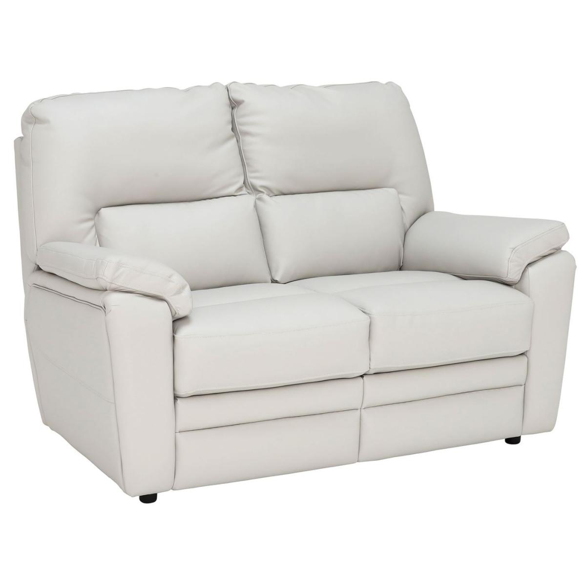Teifi 2 Seater Leather Sofa, White | Barker & Stonehouse – image 2