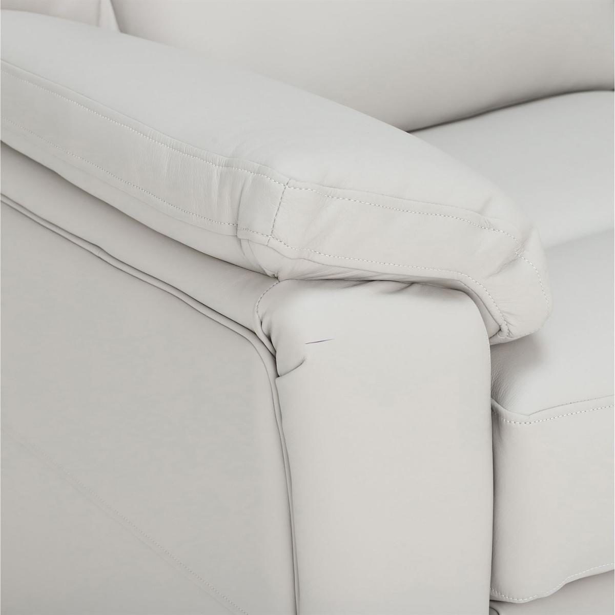 Teifi 2 Seater Leather Sofa, White | Barker & Stonehouse – image 3