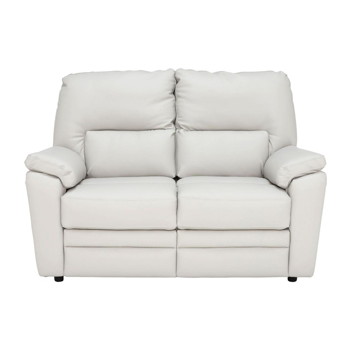 Teifi 2 Seater Leather Sofa, White | Barker & Stonehouse – image 1