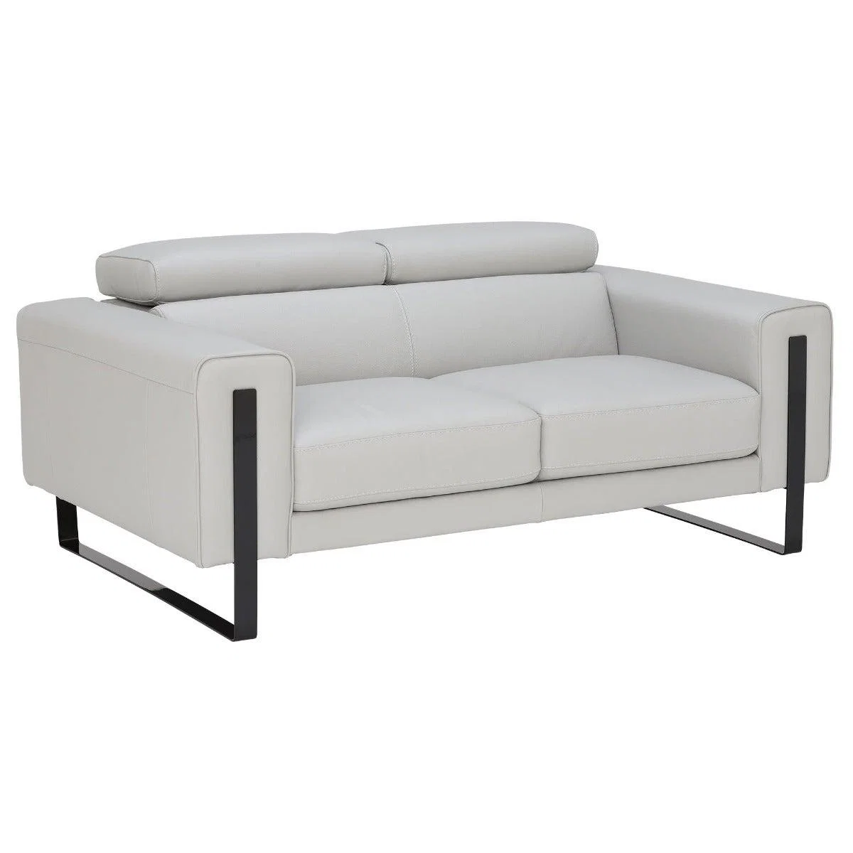 Milan 2 Seater Sofa, Grey Leather | Barker & Stonehouse – image 2