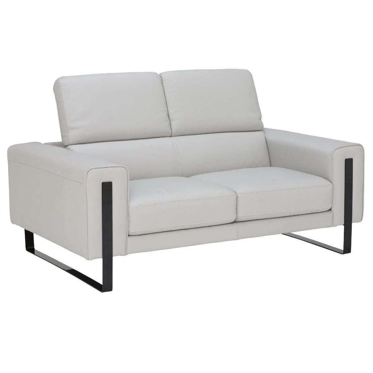 Milan 2 Seater Sofa, Grey Leather | Barker & Stonehouse – image 3