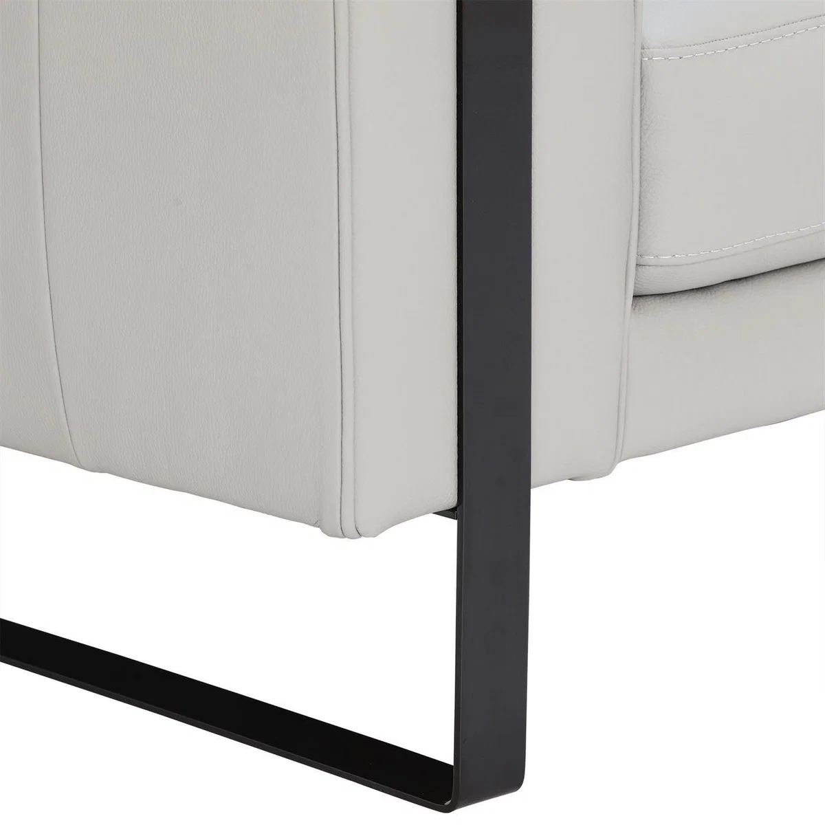 Milan 2 Seater Sofa, Grey Leather | Barker & Stonehouse – image 8
