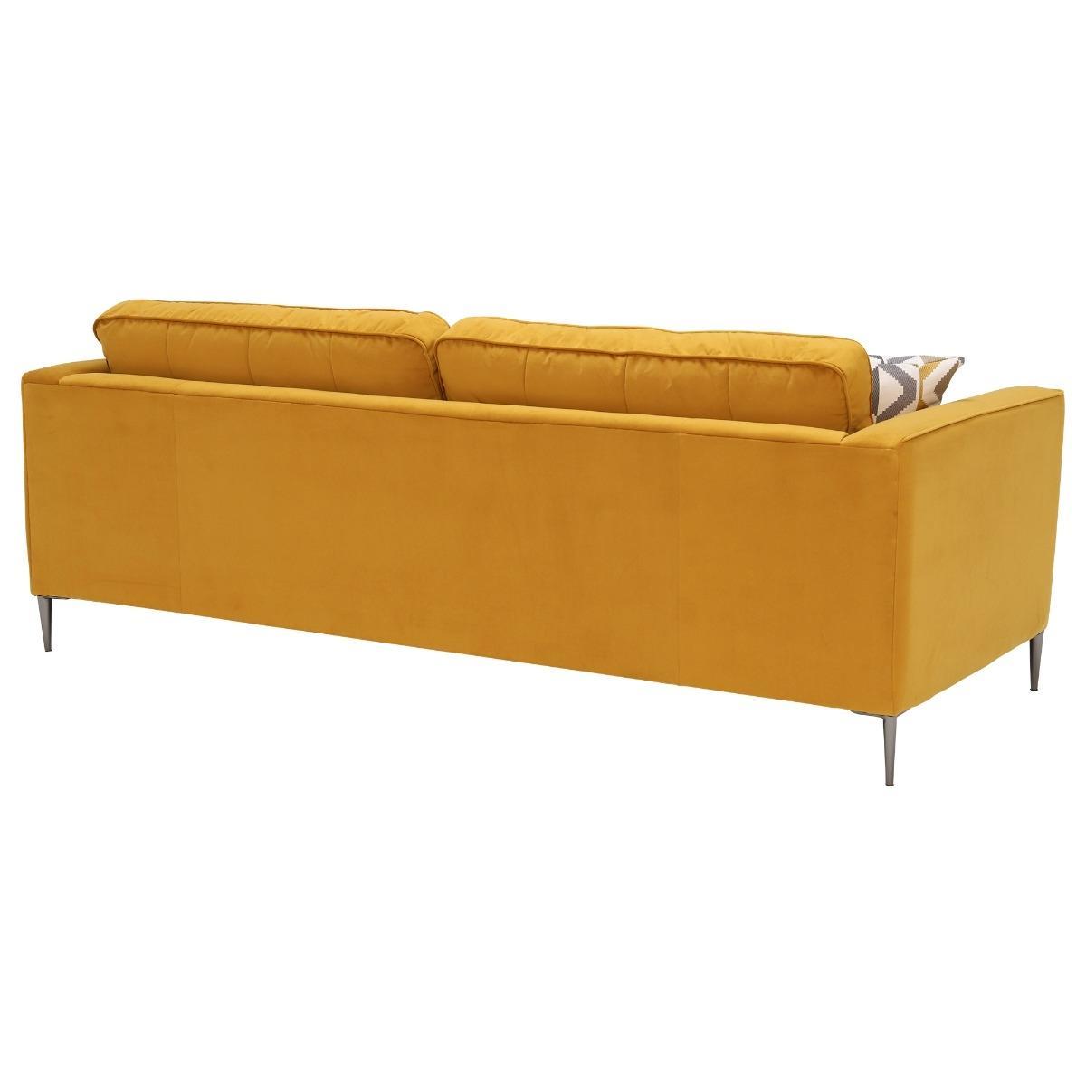 Conza Large 2 Seater Fabric Sofa - Yellow - W195 x D100 x H86cm - Barker & Stonehouse – image 5