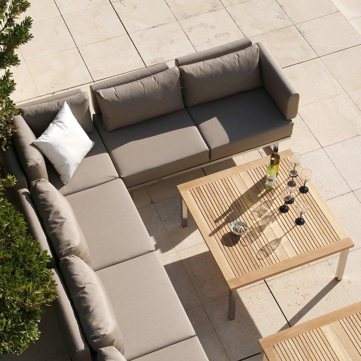 Barlow Tyrie Mercury Deep Seating Garden Double Module, Taupe Fabric | Barker & Stonehouse – image 2