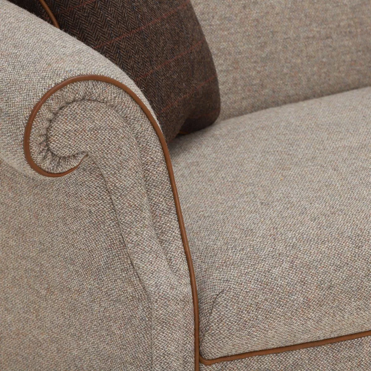 Harris Tweed Bowmore Midi Sofa, Neutral Fabric | Barker & Stonehouse – image 3