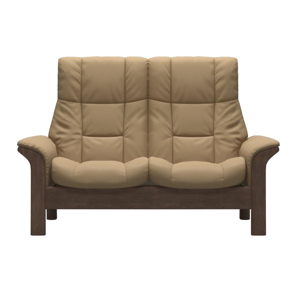 Stressless Windsor High Back 2 Seater Recliner Sofa, Grey Leather | Barker & Stonehouse – image 2
