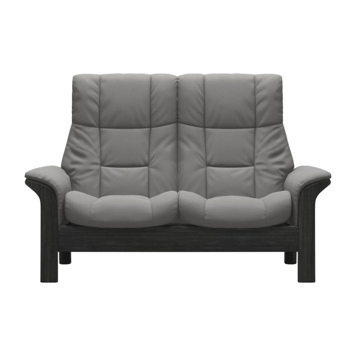 Stressless Windsor High Back 2 Seater Recliner Sofa, Grey Leather | Barker & Stonehouse – image 1