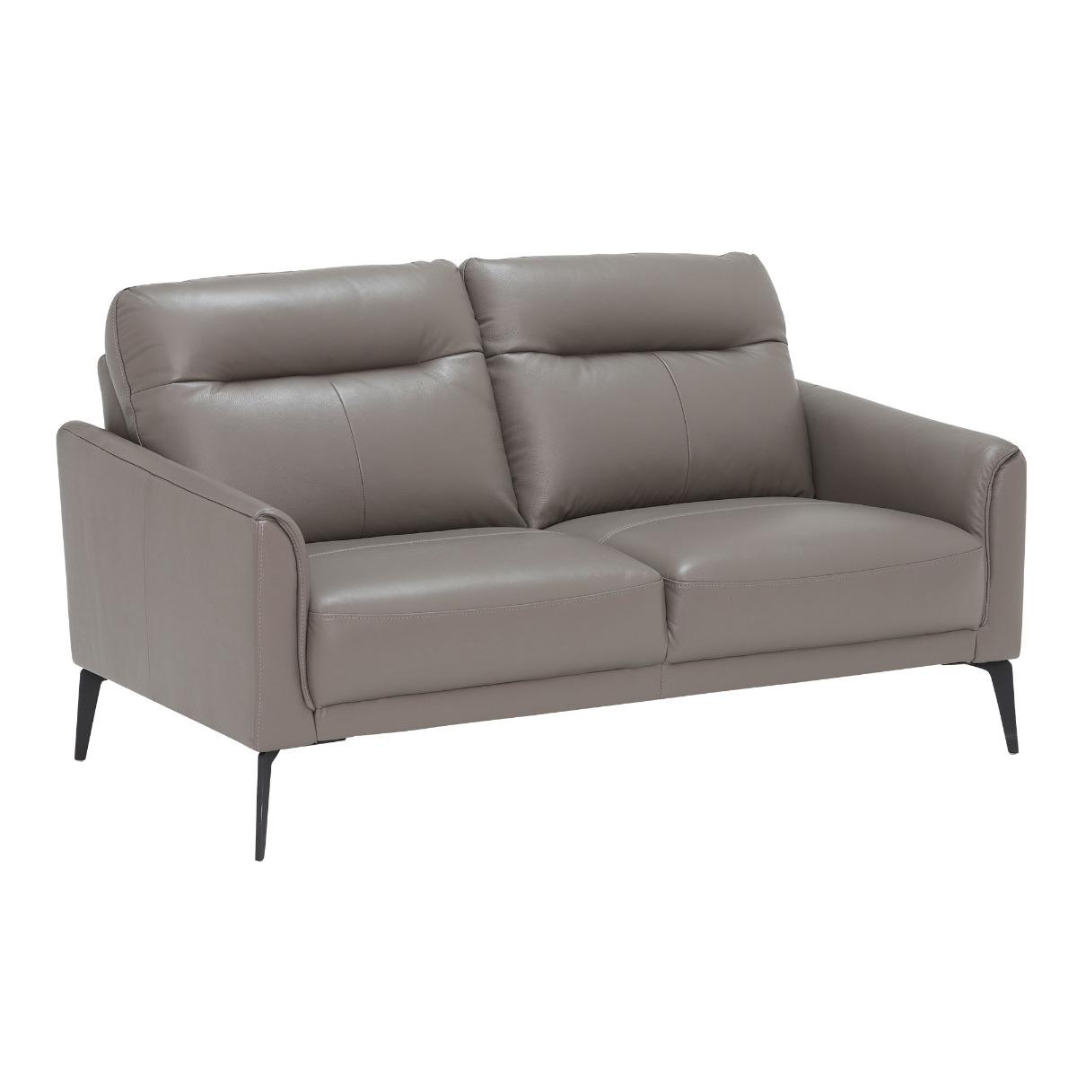 Belgravia 2 Seater Sofa, Grey Leather | Barker & Stonehouse – image 2