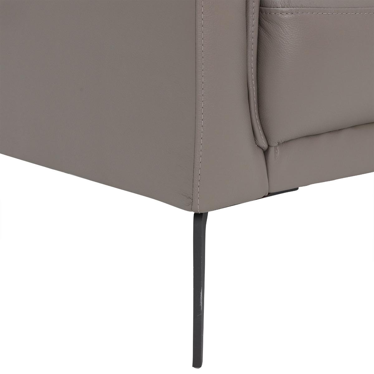 Belgravia 2 Seater Sofa, Grey Leather | Barker & Stonehouse – image 4