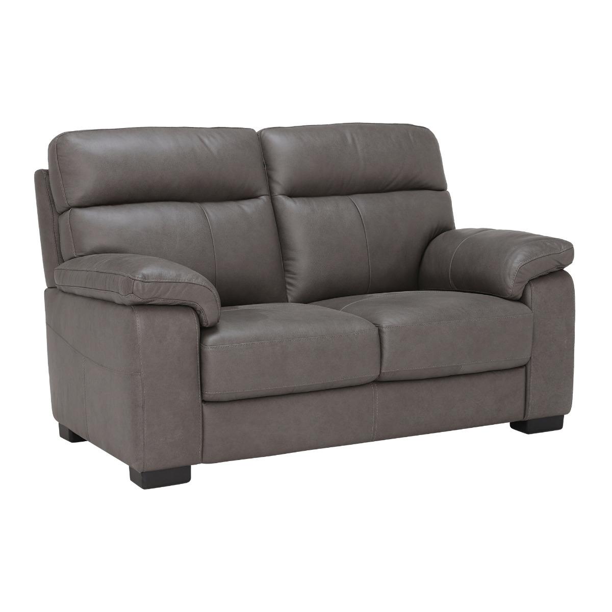 Clark 2 Seater Sofa, Grey Leather | Barker & Stonehouse – image 2
