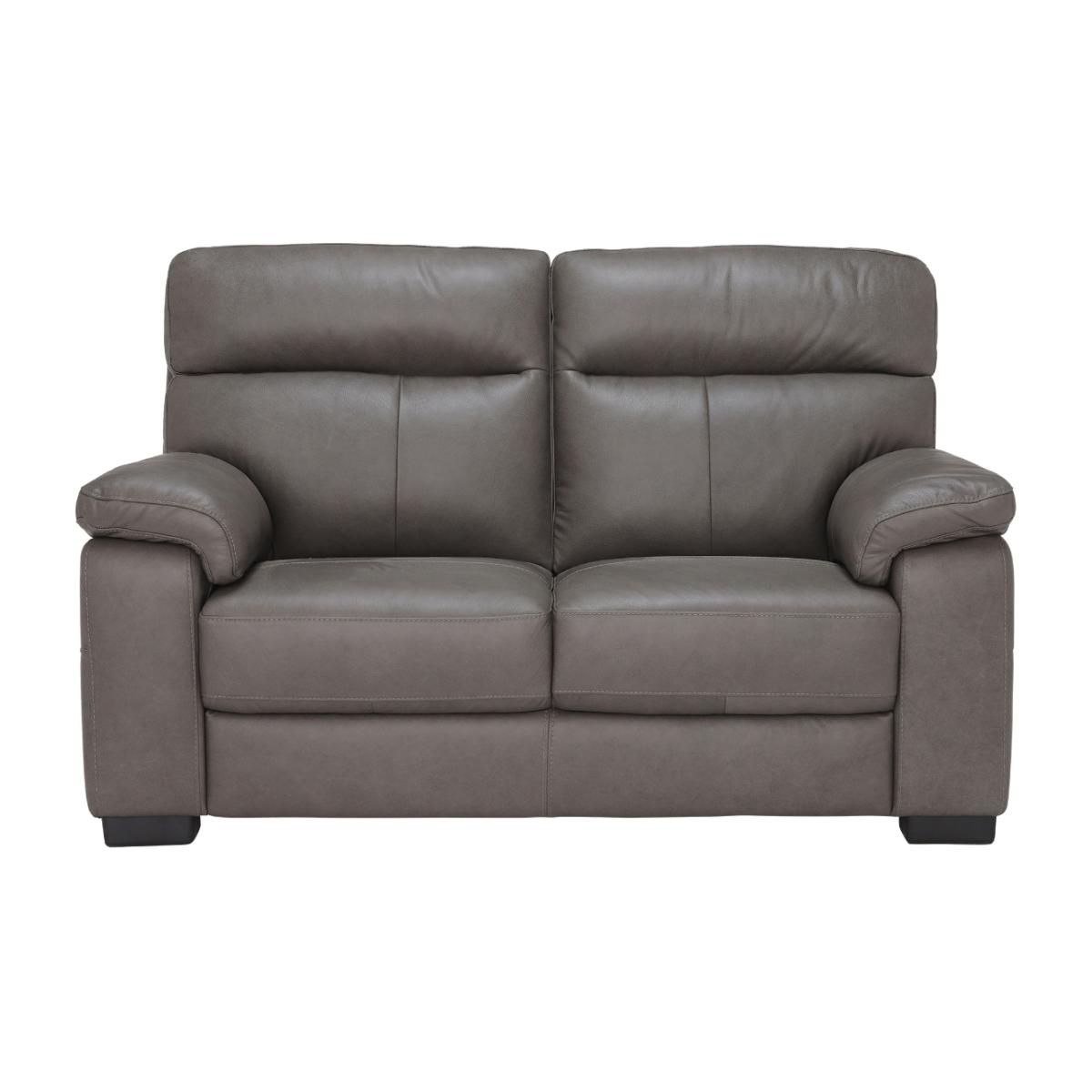 Clark 2 Seater Sofa, Grey Leather | Barker & Stonehouse – image 1