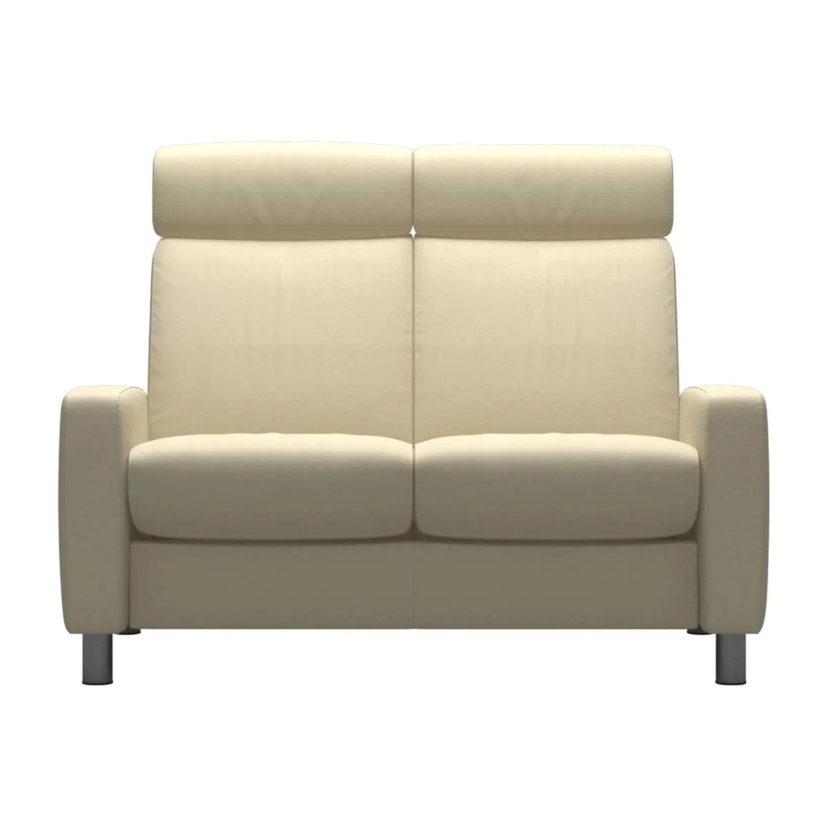 Stressless Arion High Back 2 Seater Sofa, White Leather | Stressless