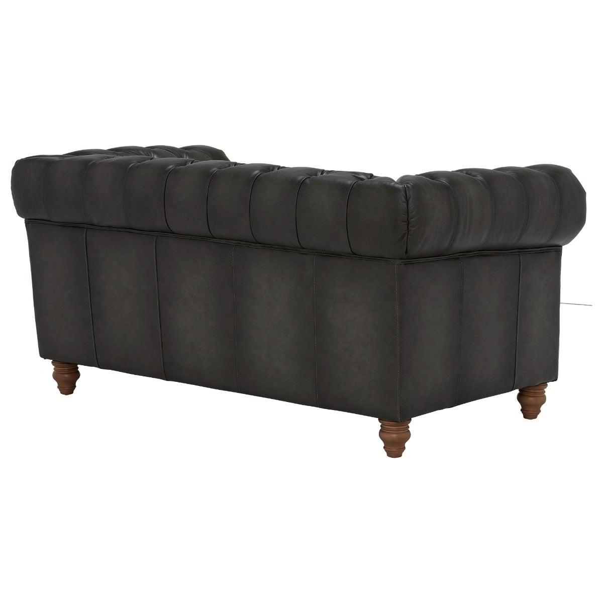 Ullswater Leather 2 Seater Chesterfield Sofa, Grey | Barker & Stonehouse – image 6