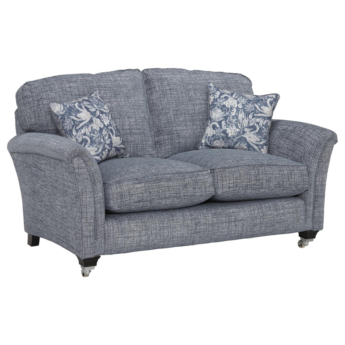 Devonshire 2 Seater Sofa Formal Back, Blue Fabric | Barker & Stonehouse – image 2