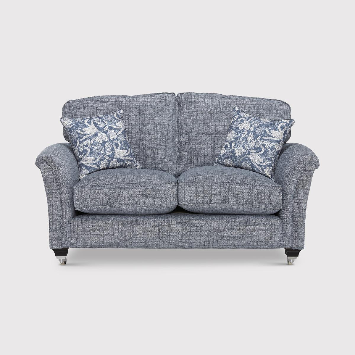 Devonshire 2 Seater Sofa Formal Back, Blue Fabric | Barker & Stonehouse – image 1