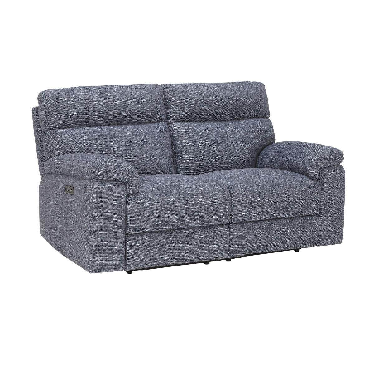 Clark 2 Seater Motion Recliner, Blue Fabric | Barker & Stonehouse – image 2