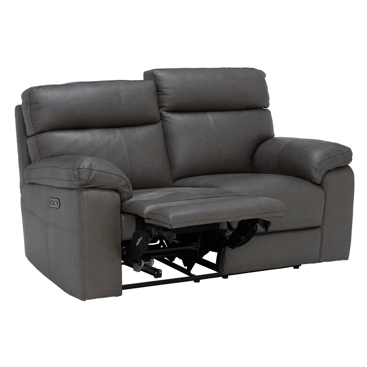 Clark 2 Seater Leather Power Motion Recliner Sofa, Grey | Barker & Stonehouse – image 5