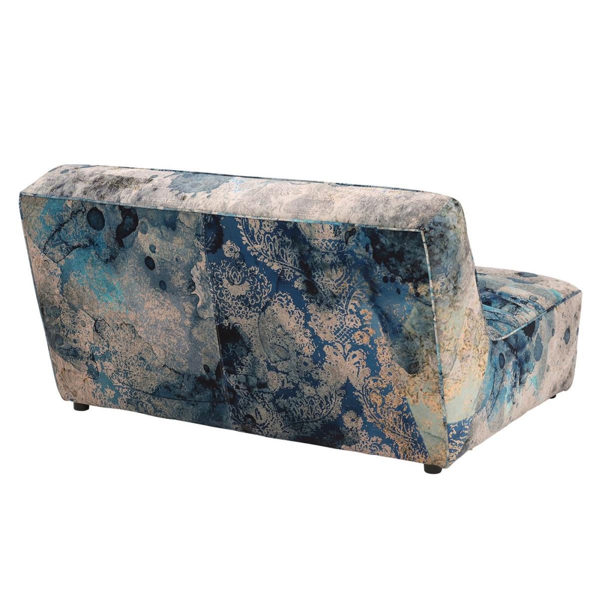 Timothy Oulton Shabby Sectional 2 Seater Sofa, Faded and Degraded Melting Paisley – image 5