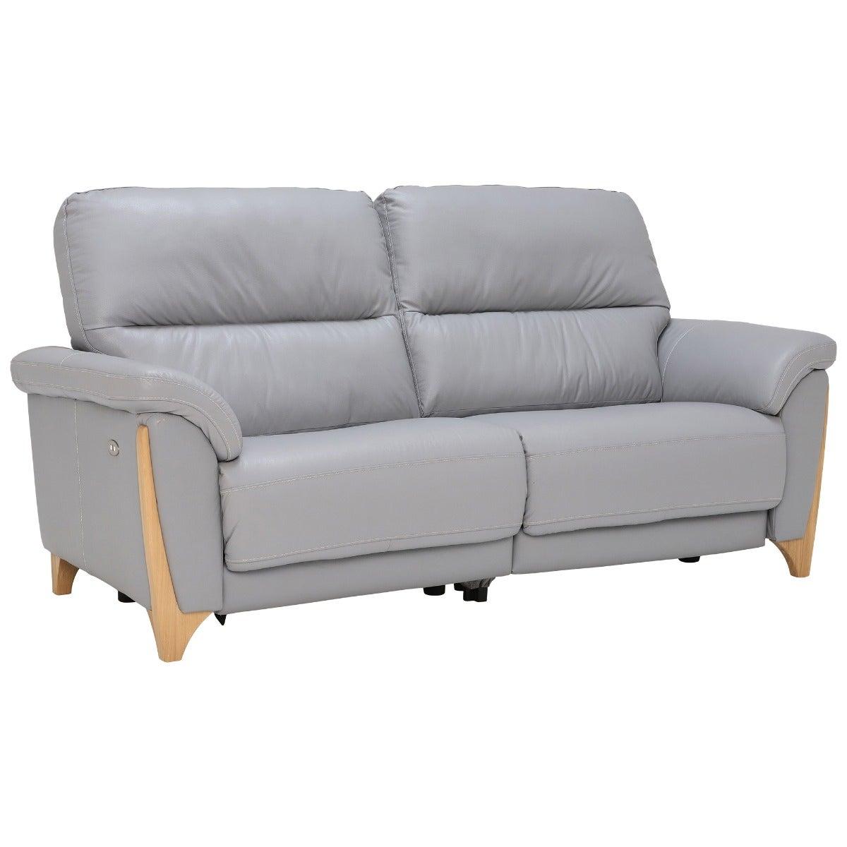 Ercol Enna Reclining Leather Large Sofa, Grey | Barker & Stonehouse – image 2