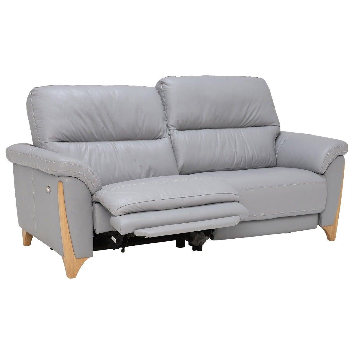 Ercol Enna Reclining Leather Large Sofa, Grey | Barker & Stonehouse – image 5