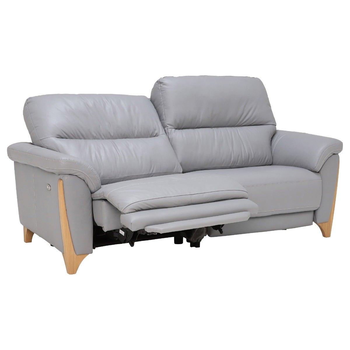 Ercol Enna Reclining Leather Large Sofa, Grey | Barker & Stonehouse – image 6